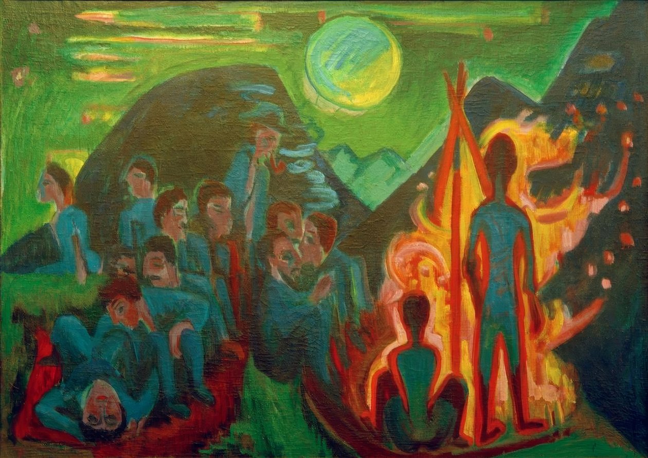 federal yangın by Ernst Ludwig Kirchner