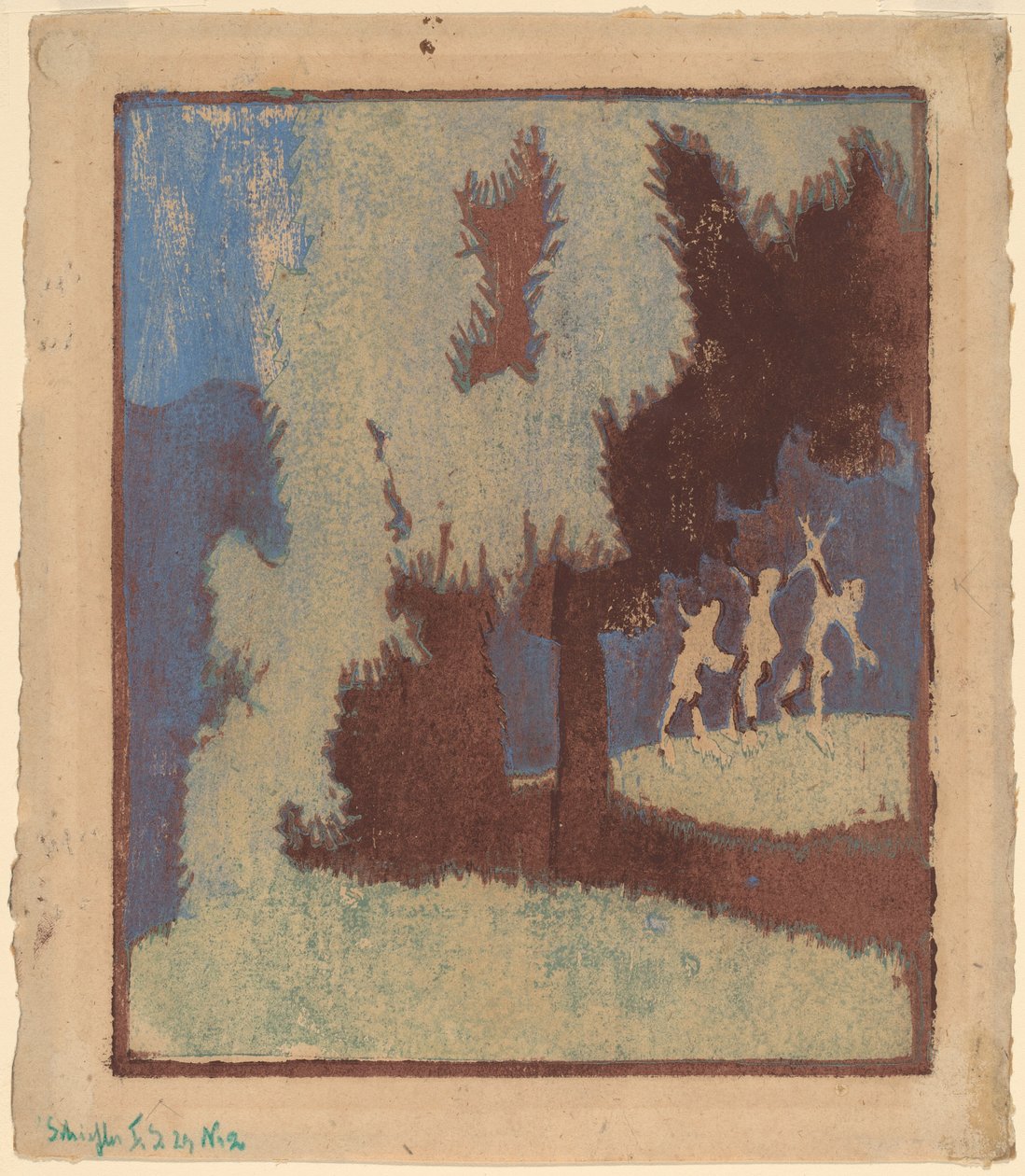 Ay Işığında Kestane Ağaçları by Ernst Ludwig Kirchner