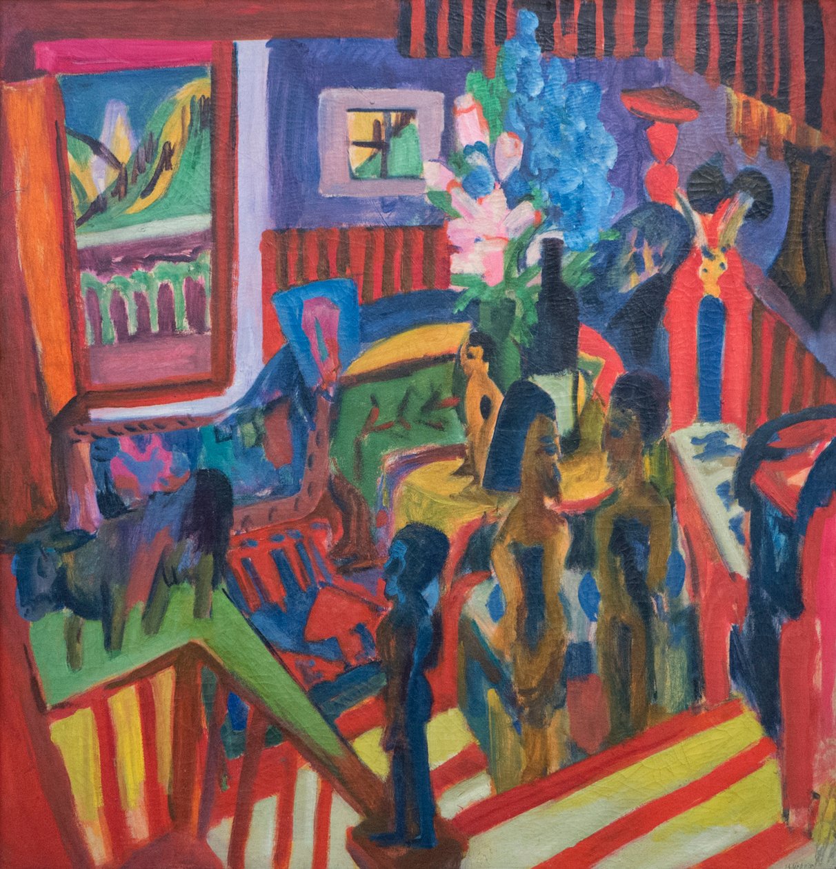 Stüdyonun köşesi, 1920. by Ernst Ludwig Kirchner