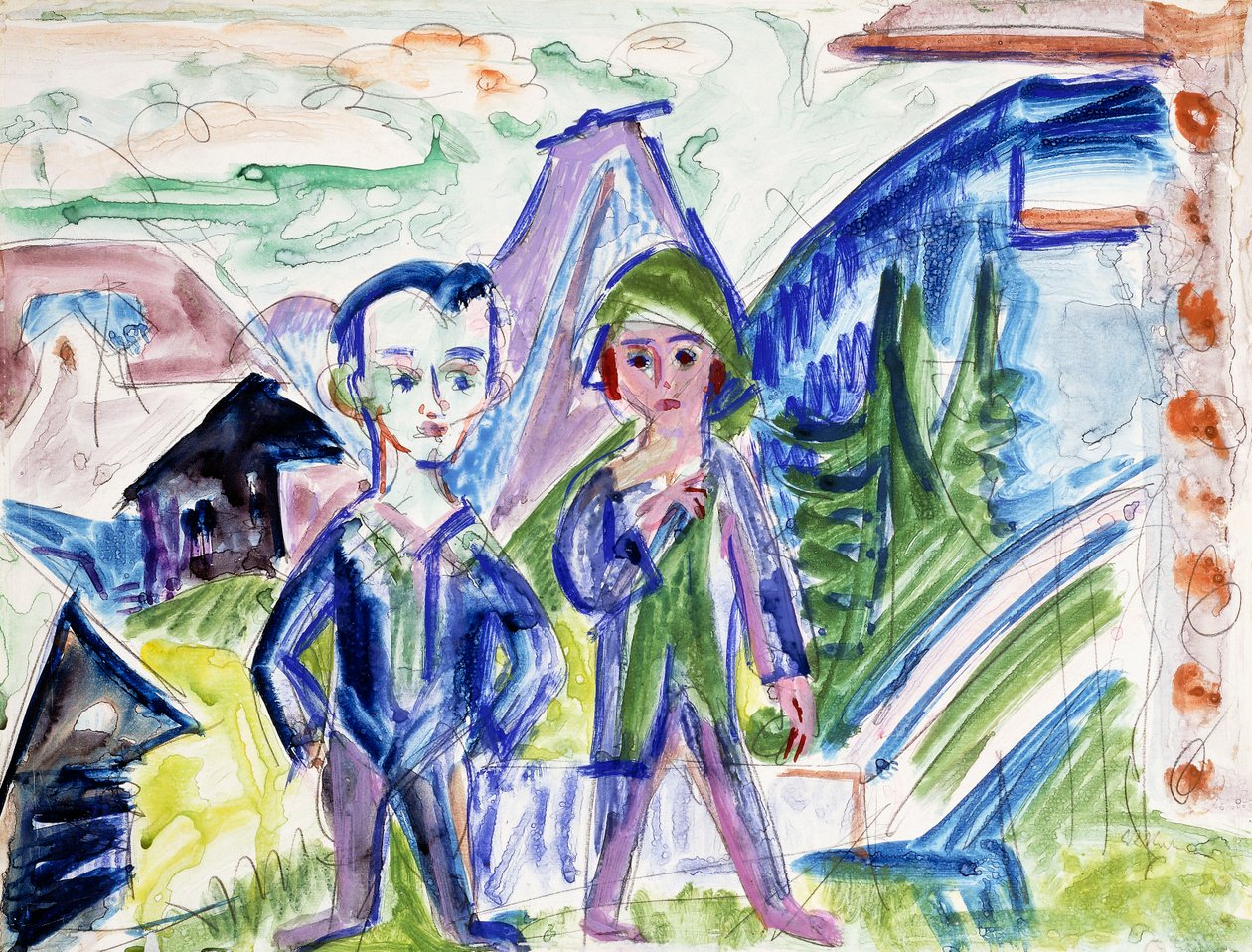 Çift Manzaralı by Ernst Ludwig Kirchner