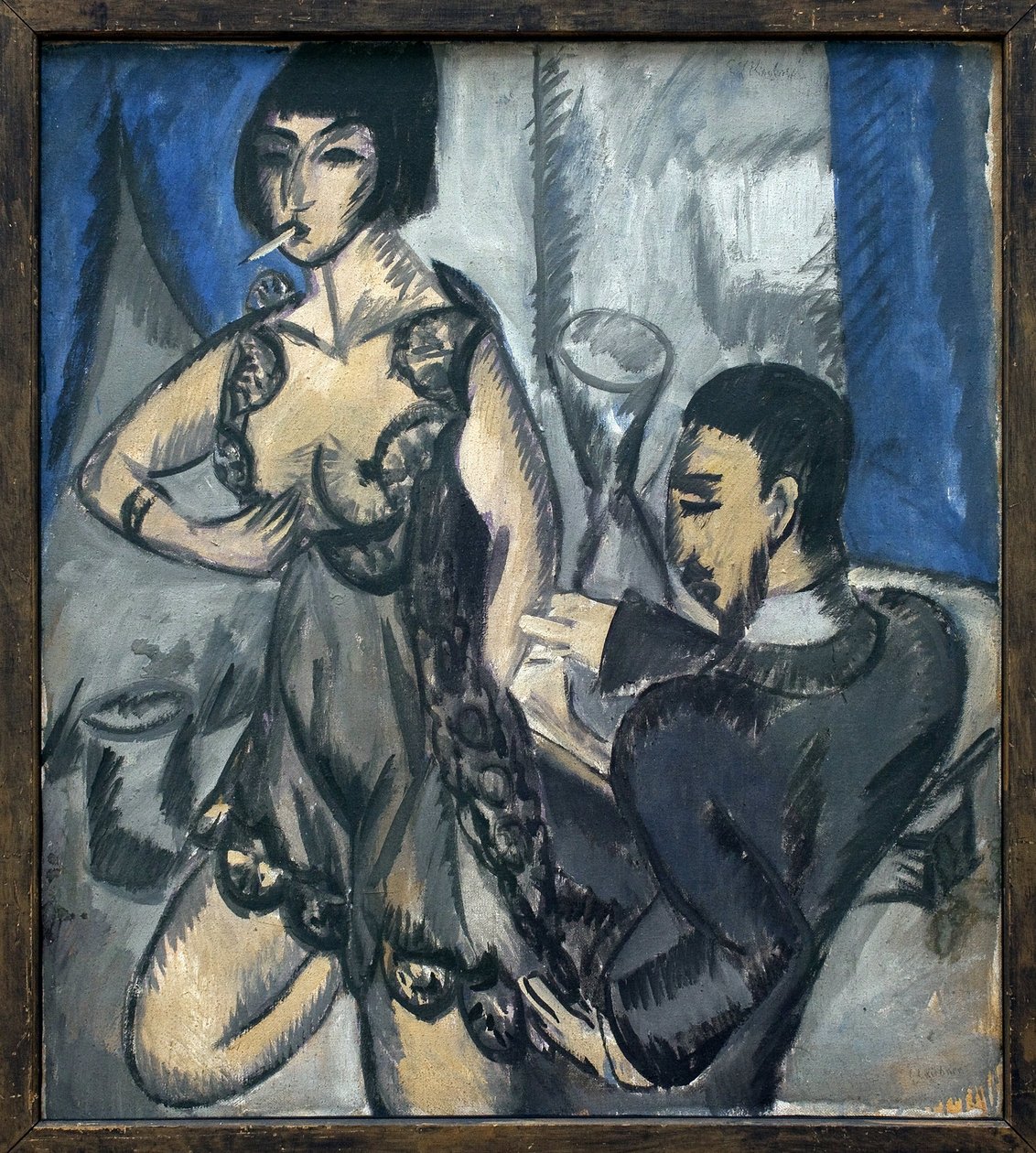 Bir odada bir çift. Ernst Ludwig Kirchner tarafından boyama by Ernst Ludwig Kirchner