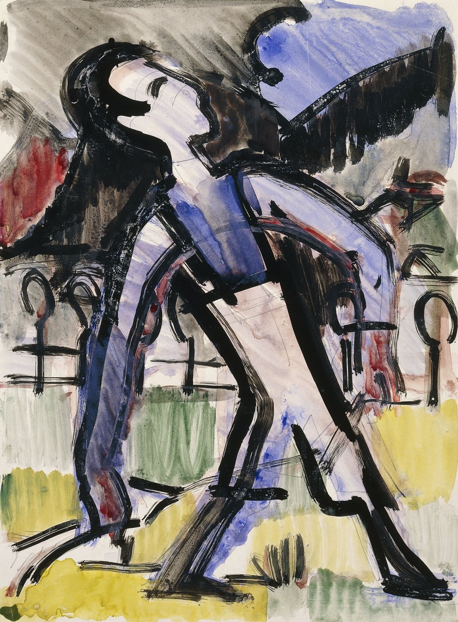 Davos figürü, 1924 by Ernst Ludwig Kirchner