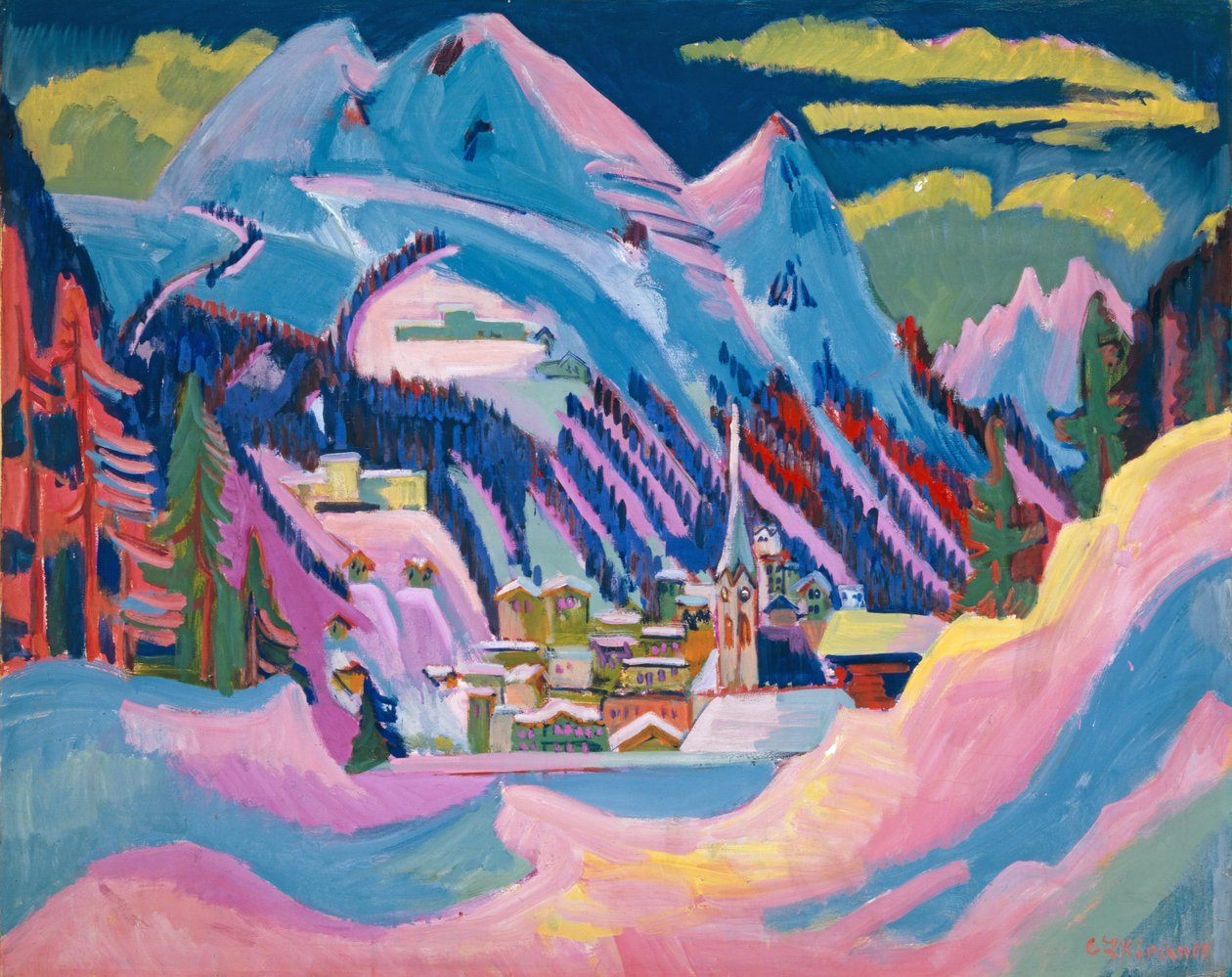 Kışın Davos, 1923 by Ernst Ludwig Kirchner