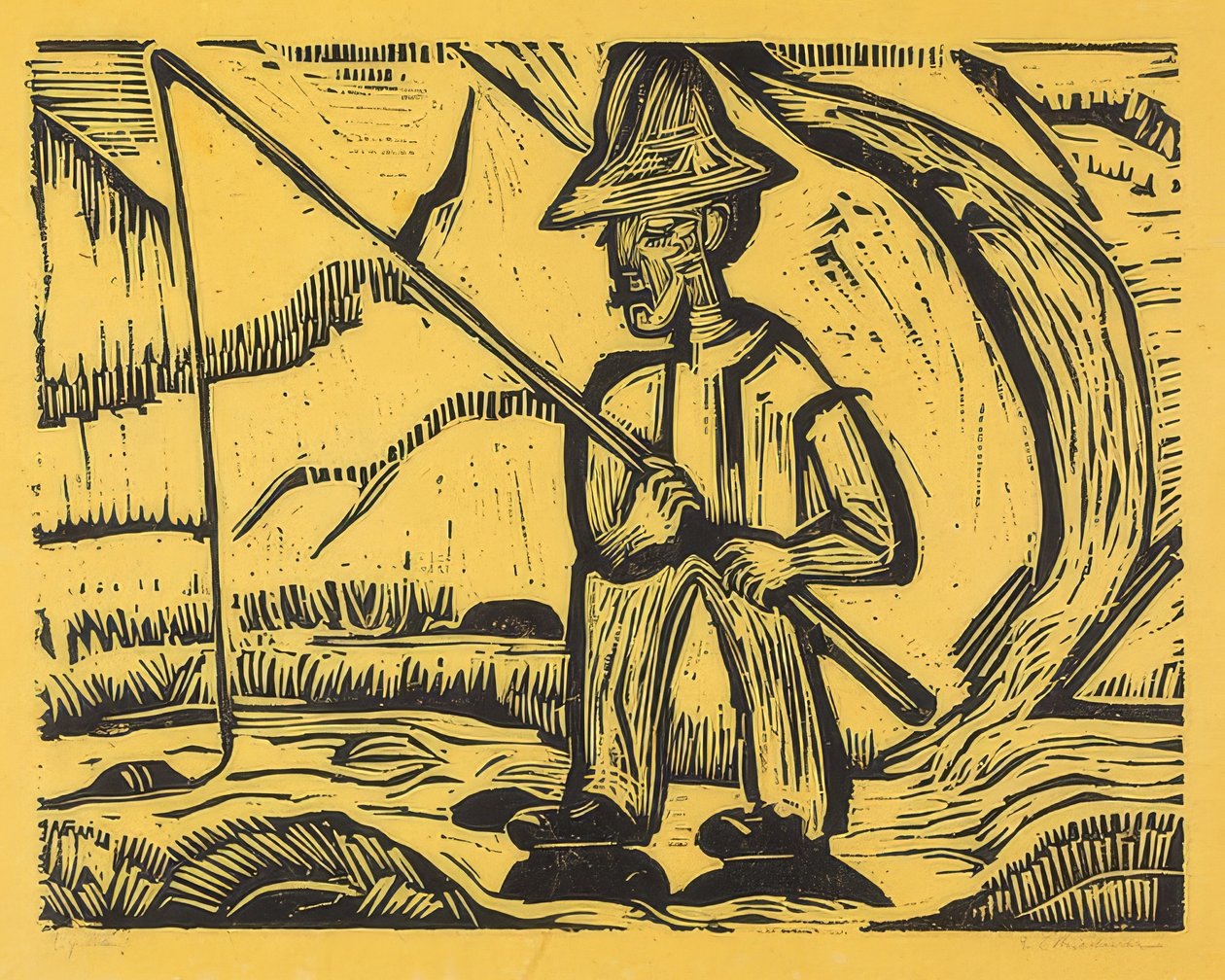 Balıkçı. 1923 by Ernst Ludwig Kirchner