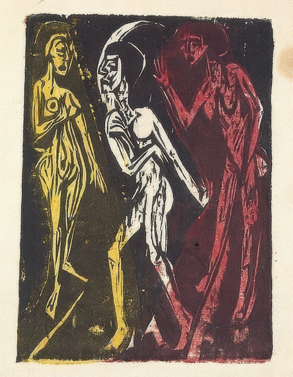 Kadınlar arasındaki dans. 1919 by Ernst Ludwig Kirchner