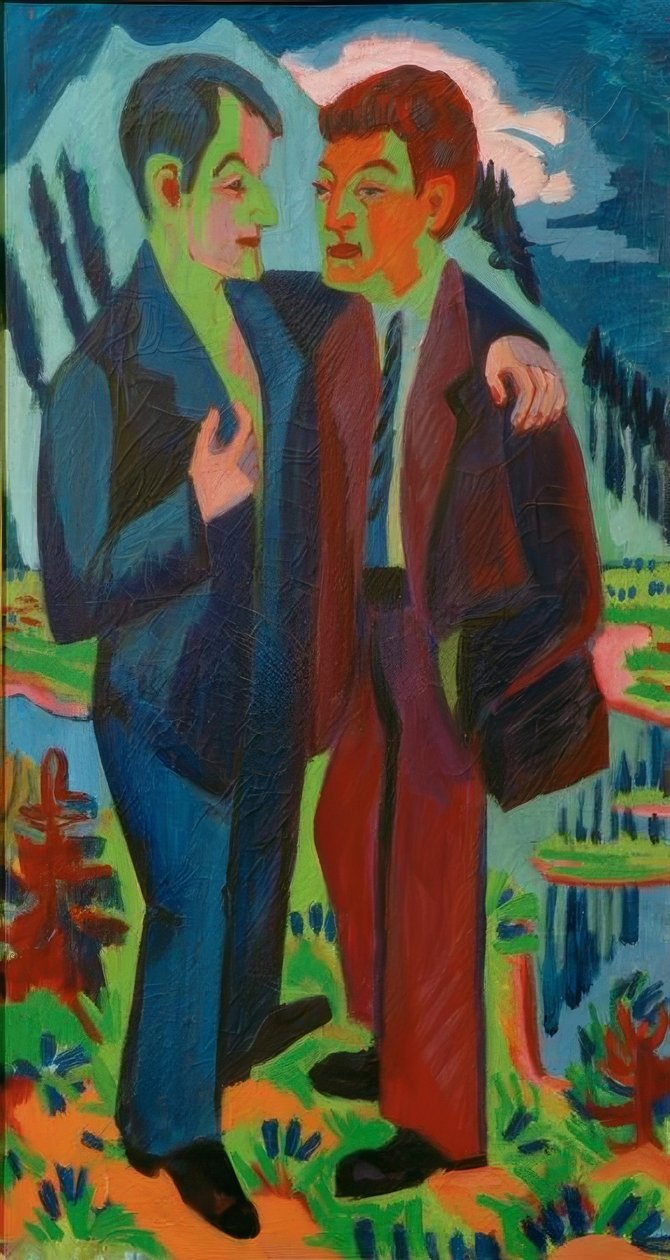 Arkadaşlar by Ernst Ludwig Kirchner