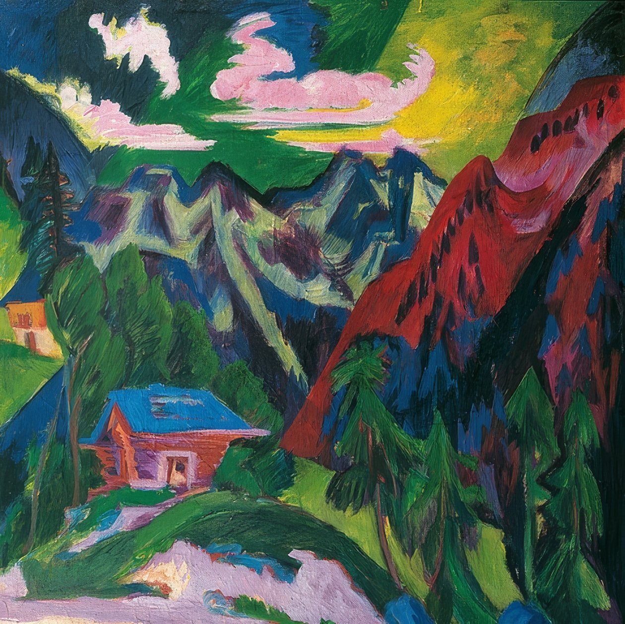 Klosters dağları. 1923 civarında by Ernst Ludwig Kirchner