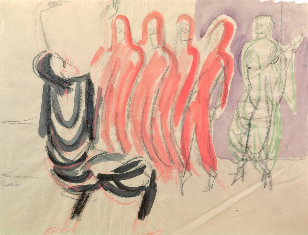 Mary Wigmans dans okulu by Ernst Ludwig Kirchner