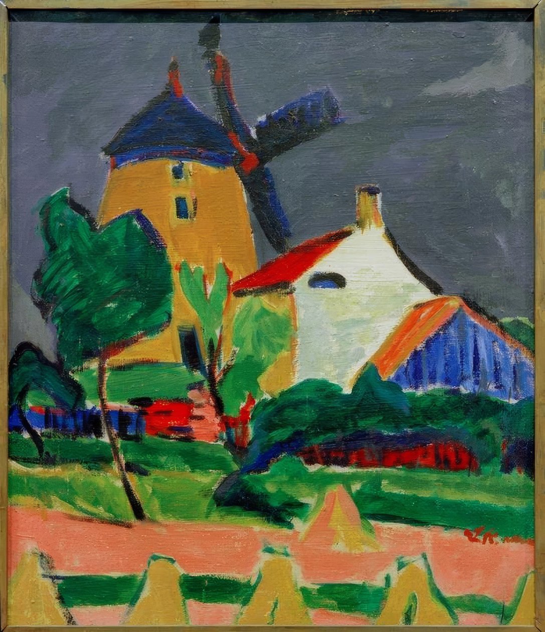 Moritzburg yakınlarındaki yel değirmeni by Ernst Ludwig Kirchner