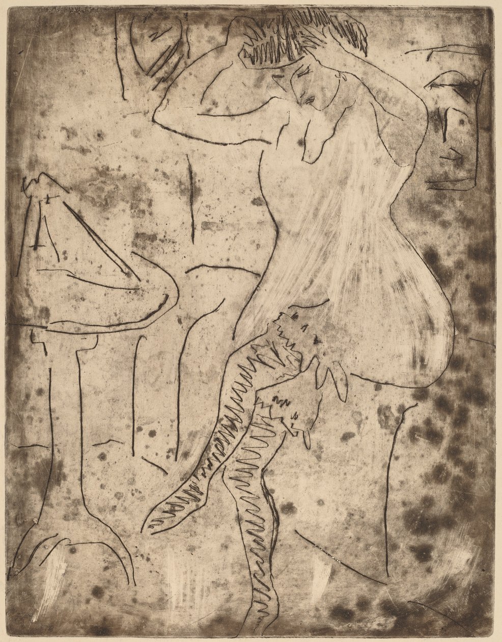 Dodo Saçını Düzenlemek by Ernst Ludwig Kirchner