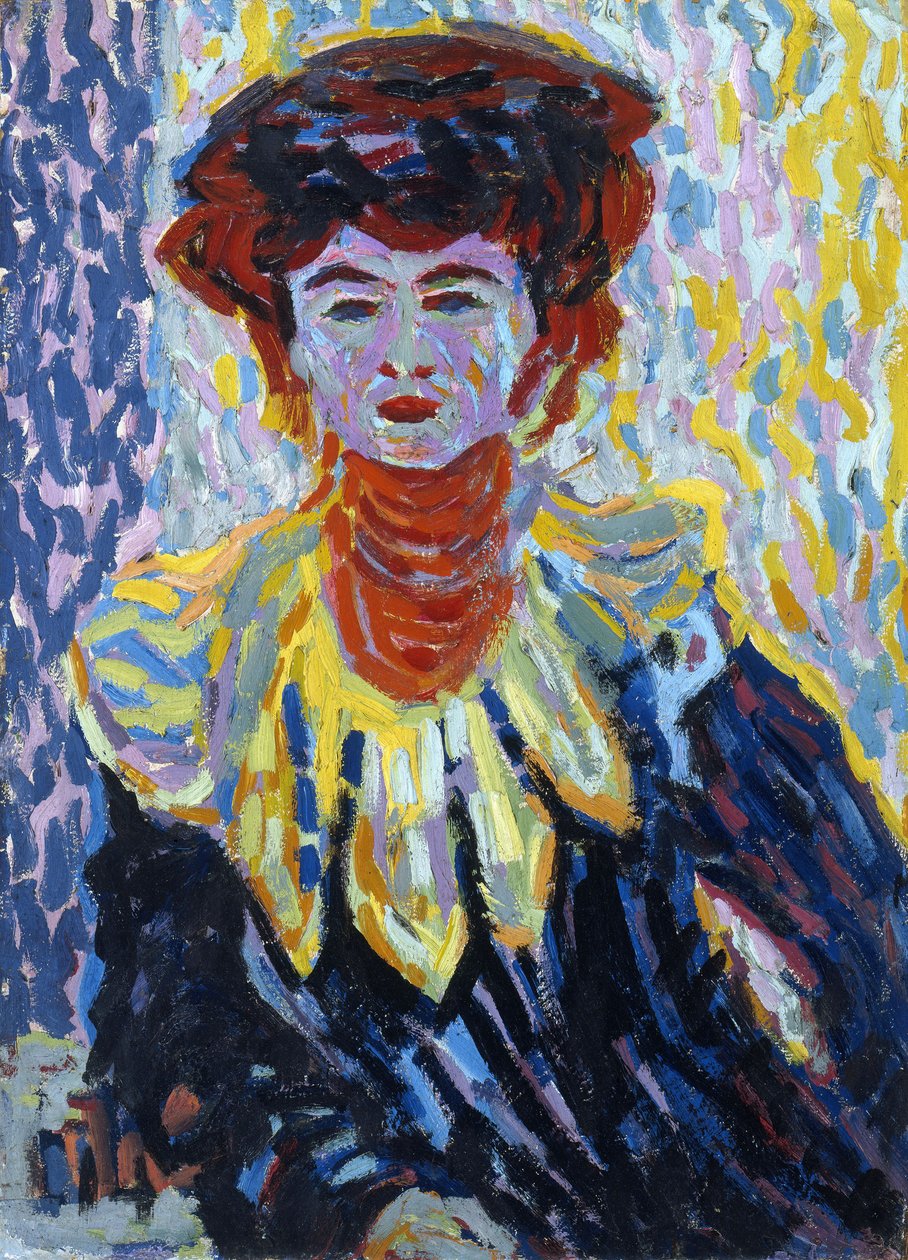 Ruff Yakalı Doris, c. 1906 by Ernst Ludwig Kirchner