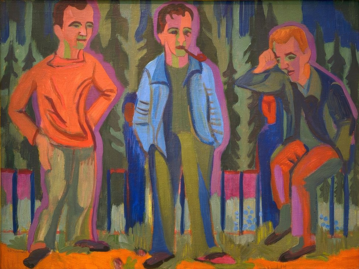 Üç sanatçı: Hermann Scherer, Kirchner, Paul Camenisch by Ernst Ludwig Kirchner
