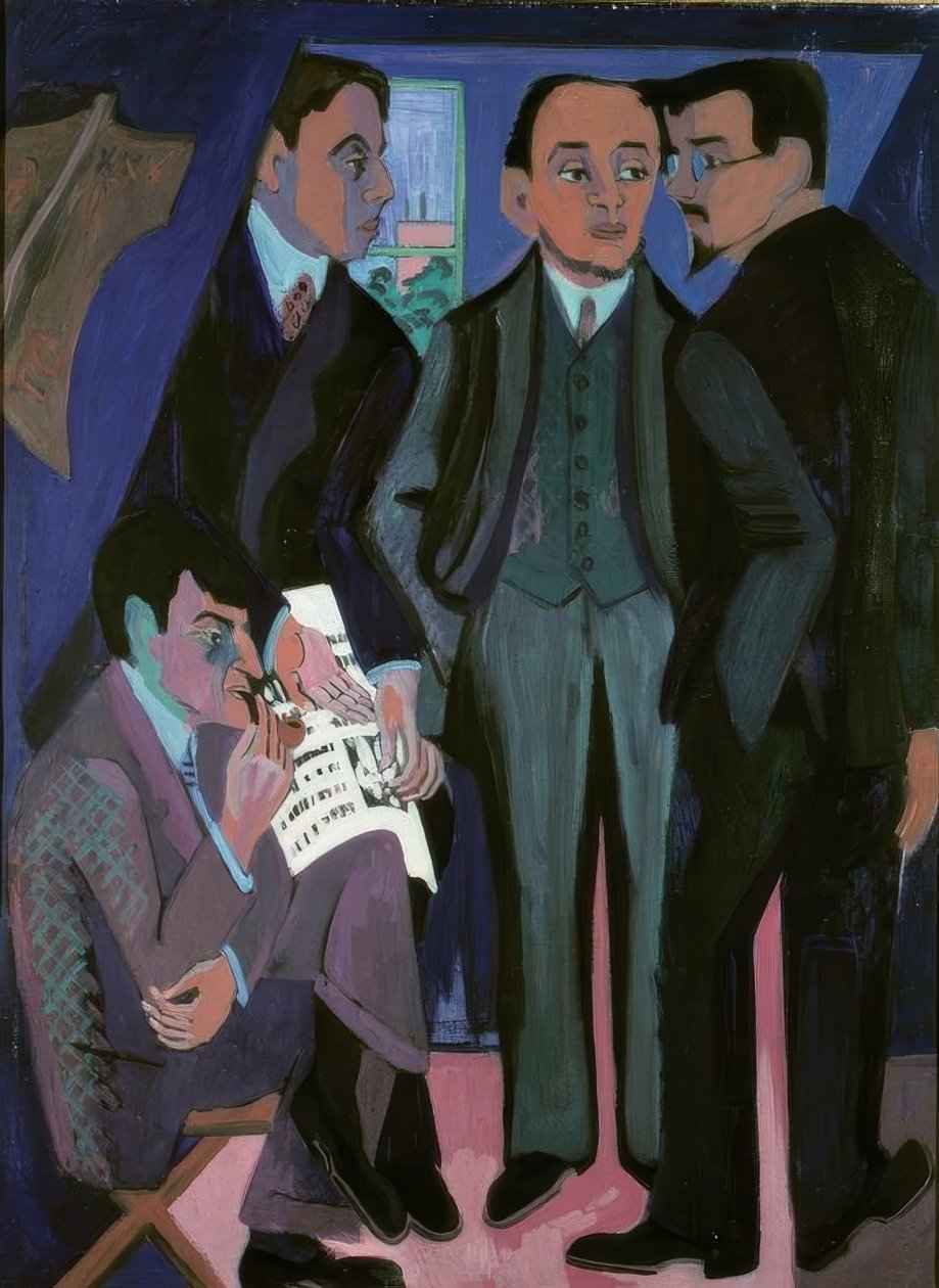 Bir sanatçı topluluğu by Ernst Ludwig Kirchner