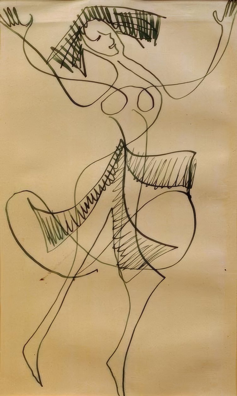 kendinden geçmiş dansçı by Ernst Ludwig Kirchner