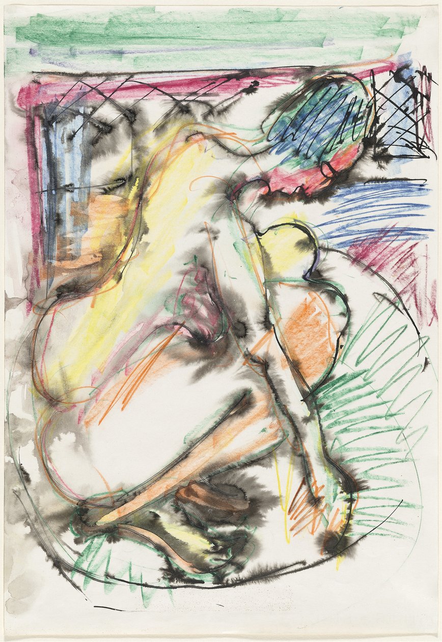 Erna Küvette Yıkanma by Ernst Ludwig Kirchner