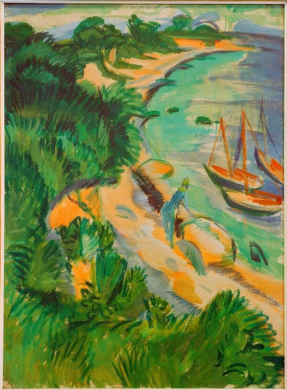 Tekneler ile Fehmarn Körfezi by Ernst Ludwig Kirchner