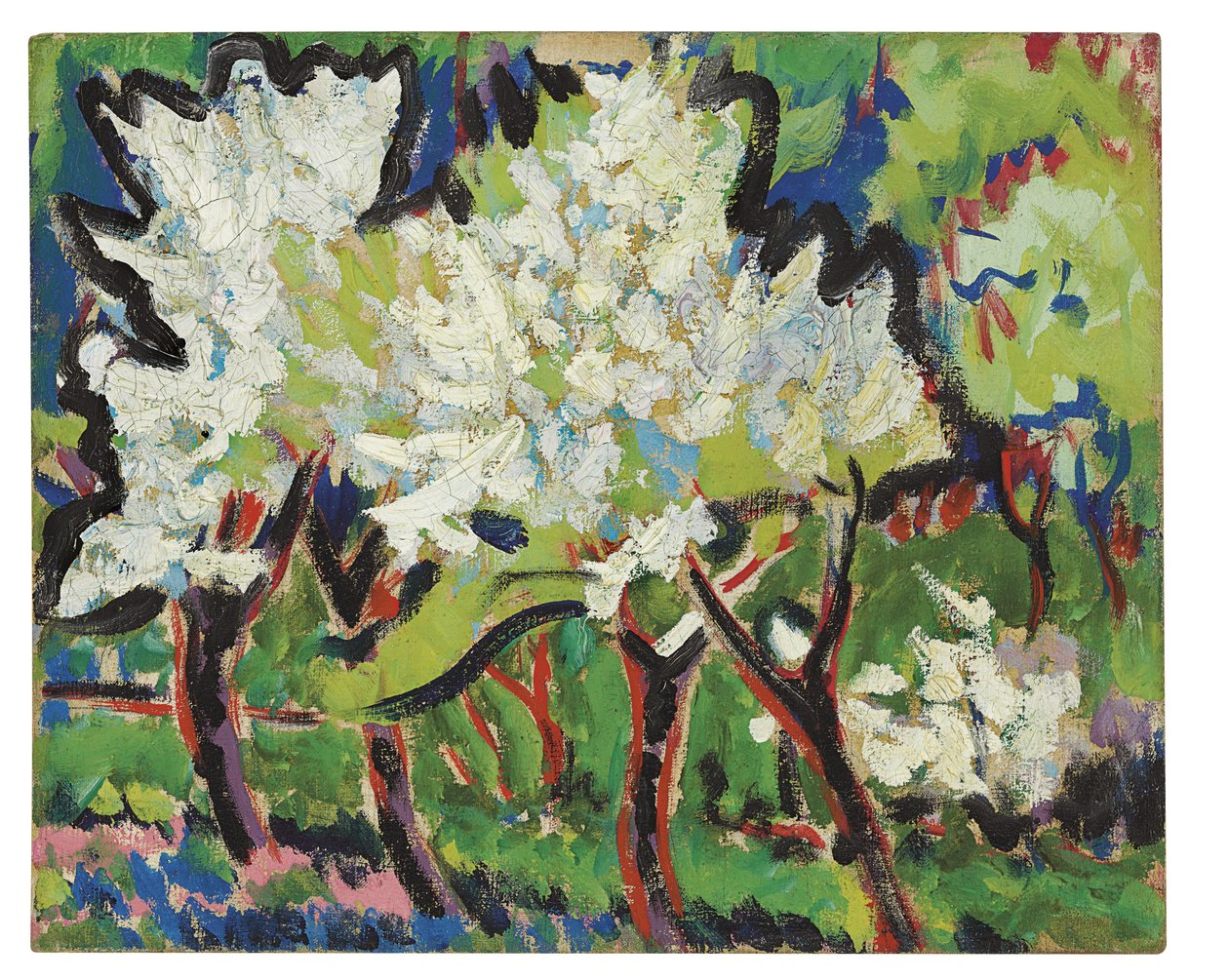 Çiçekli Ağaçlar IV, 1909 by Ernst Ludwig Kirchner