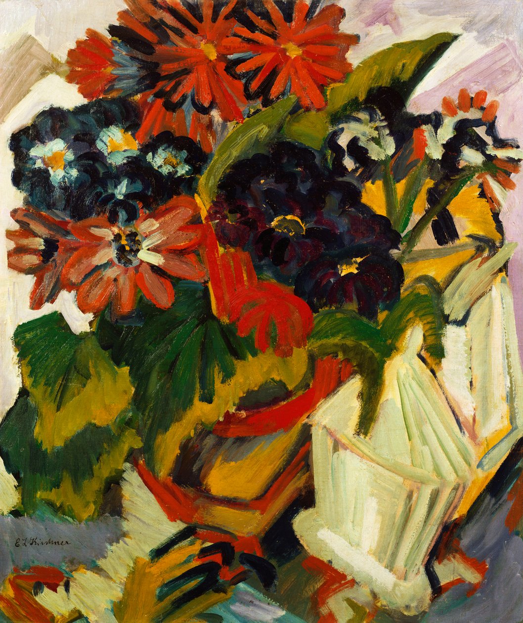 Saksı ve Şekerlik, 1918-19 by Ernst Ludwig Kirchner