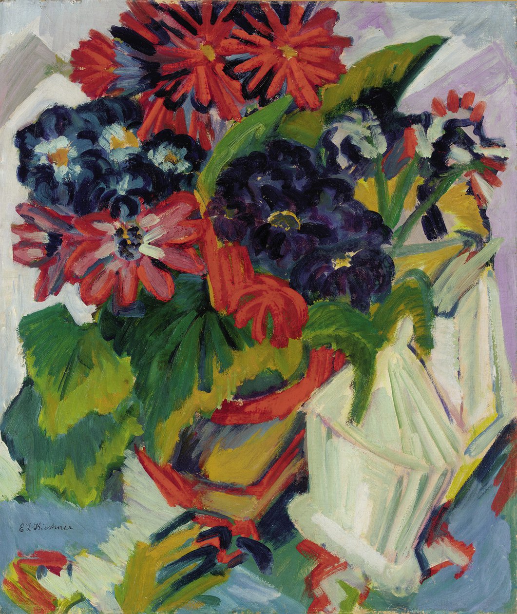 Çiçekler; Çiçekler, 1918-1919 by Ernst Ludwig Kirchner