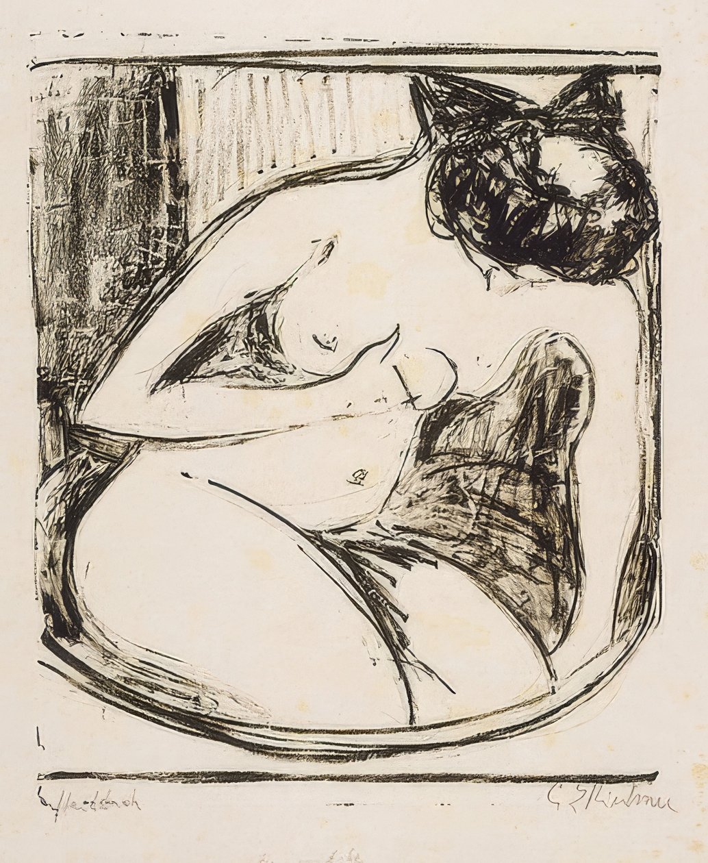 Frau im. 1908 by Ernst Ludwig Kirchner