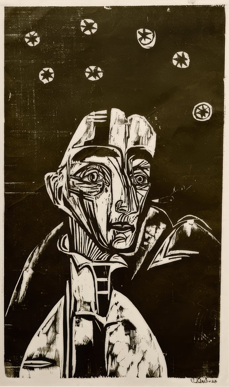 kadın, içinde, gece by Ernst Ludwig Kirchner