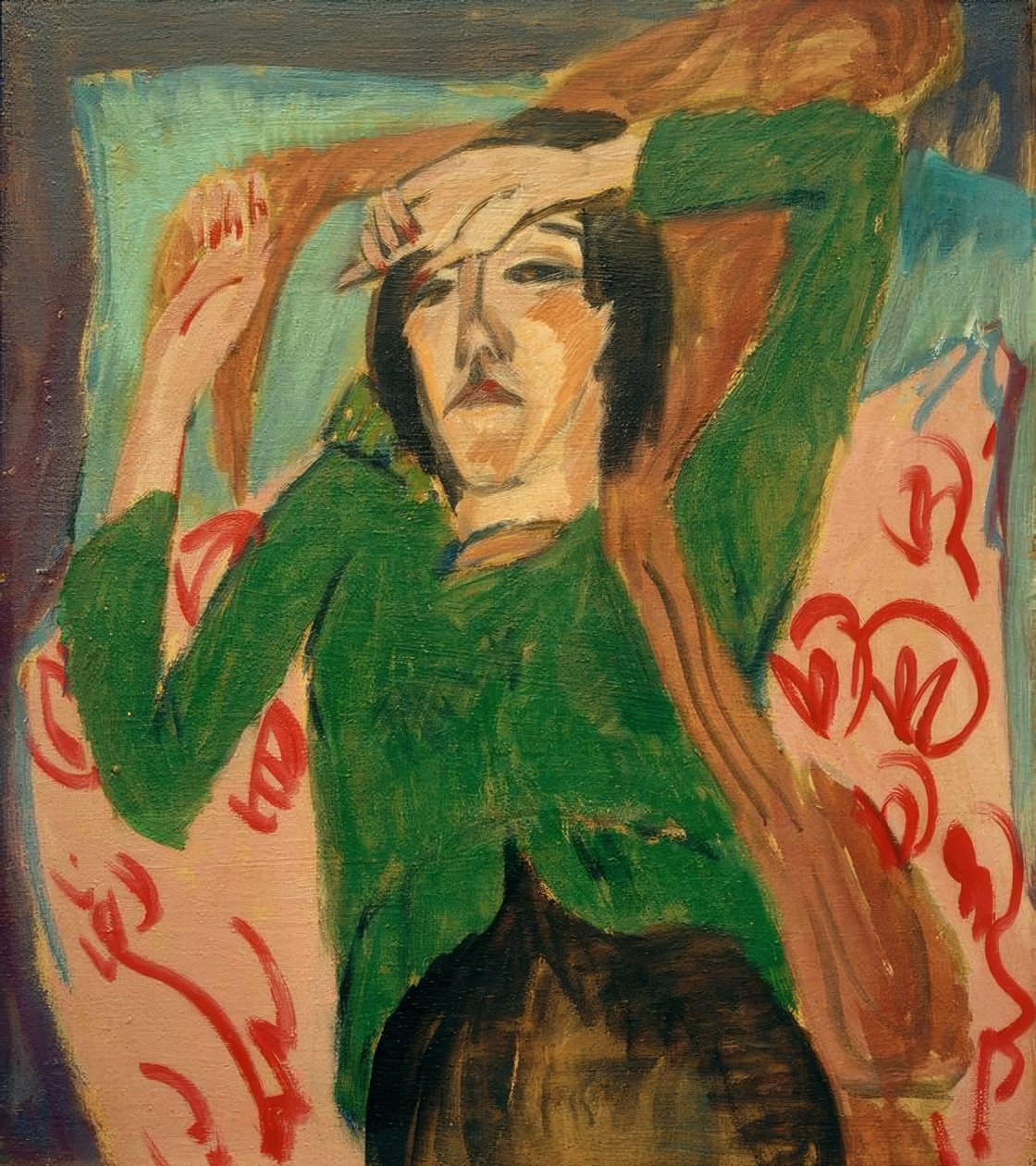 Yeşil ceketli kadın by Ernst Ludwig Kirchner