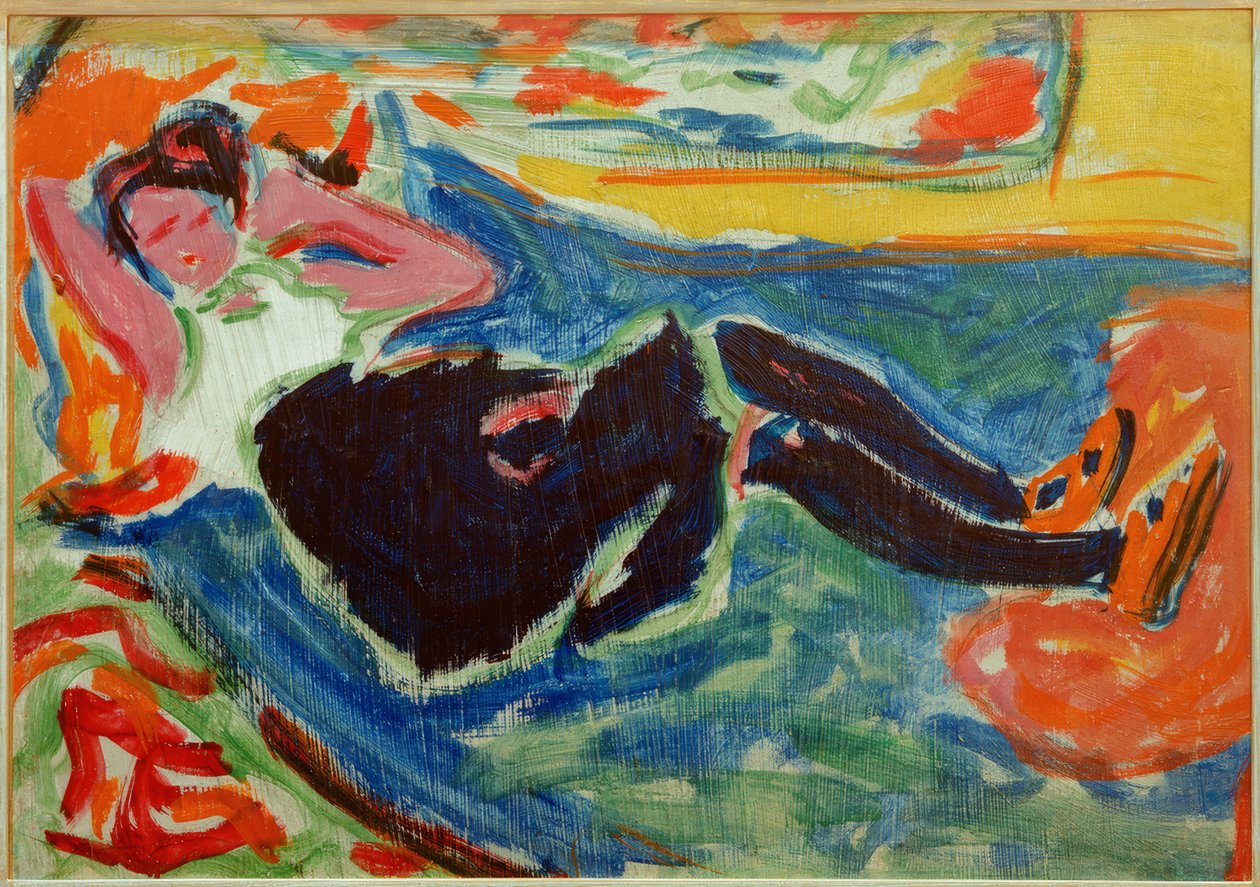 Siyah çoraplı kadın by Ernst Ludwig Kirchner
