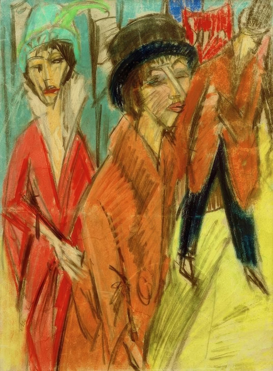 Sokaktaki kadınlar by Ernst Ludwig Kirchner