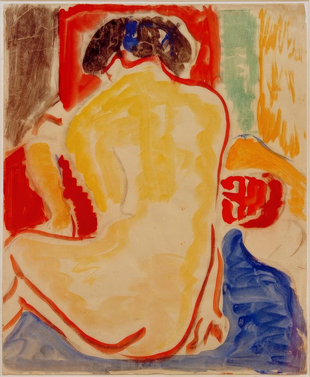 Arkadan sarı çıplak by Ernst Ludwig Kirchner