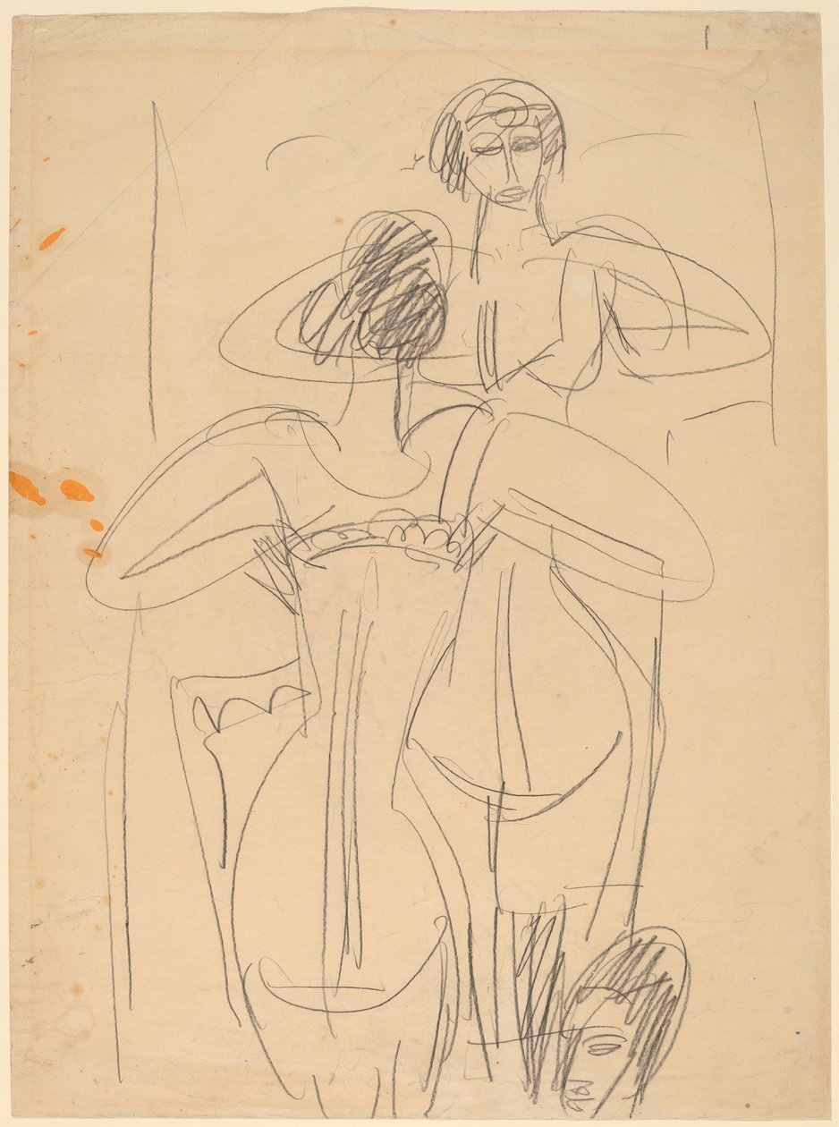 Aynanın Önündeki Kız by Ernst Ludwig Kirchner