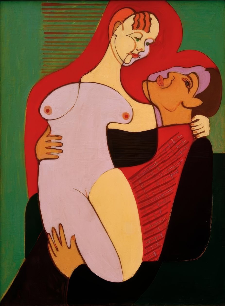 Harika aşıklar (evli çift Hembus) by Ernst Ludwig Kirchner