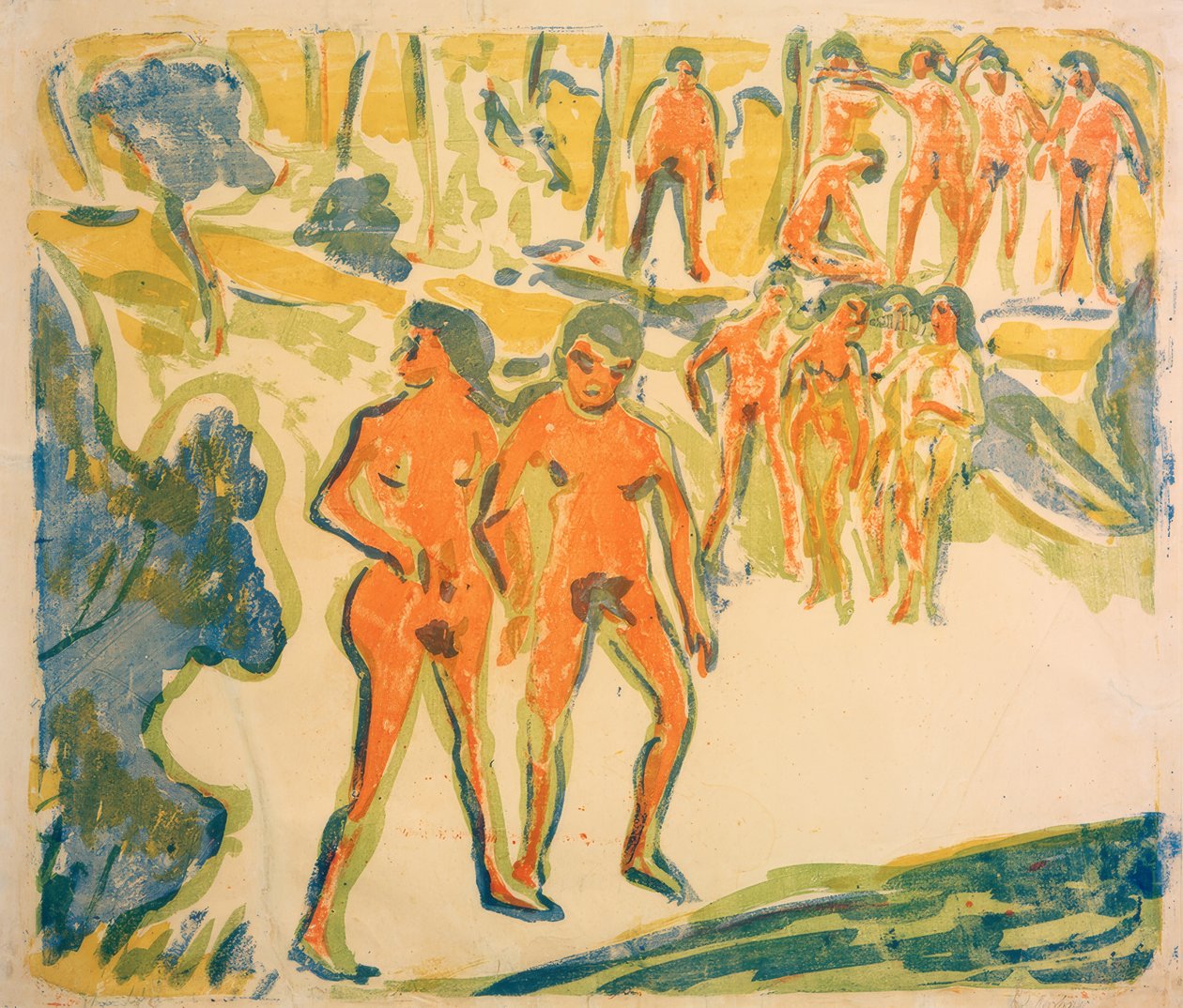 grup Badender by Ernst Ludwig Kirchner