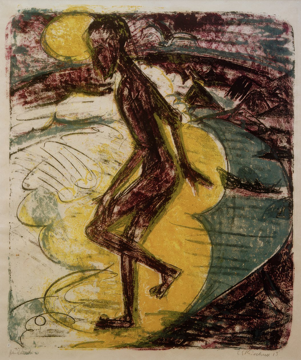 Denize adım atan adam by Ernst Ludwig Kirchner
