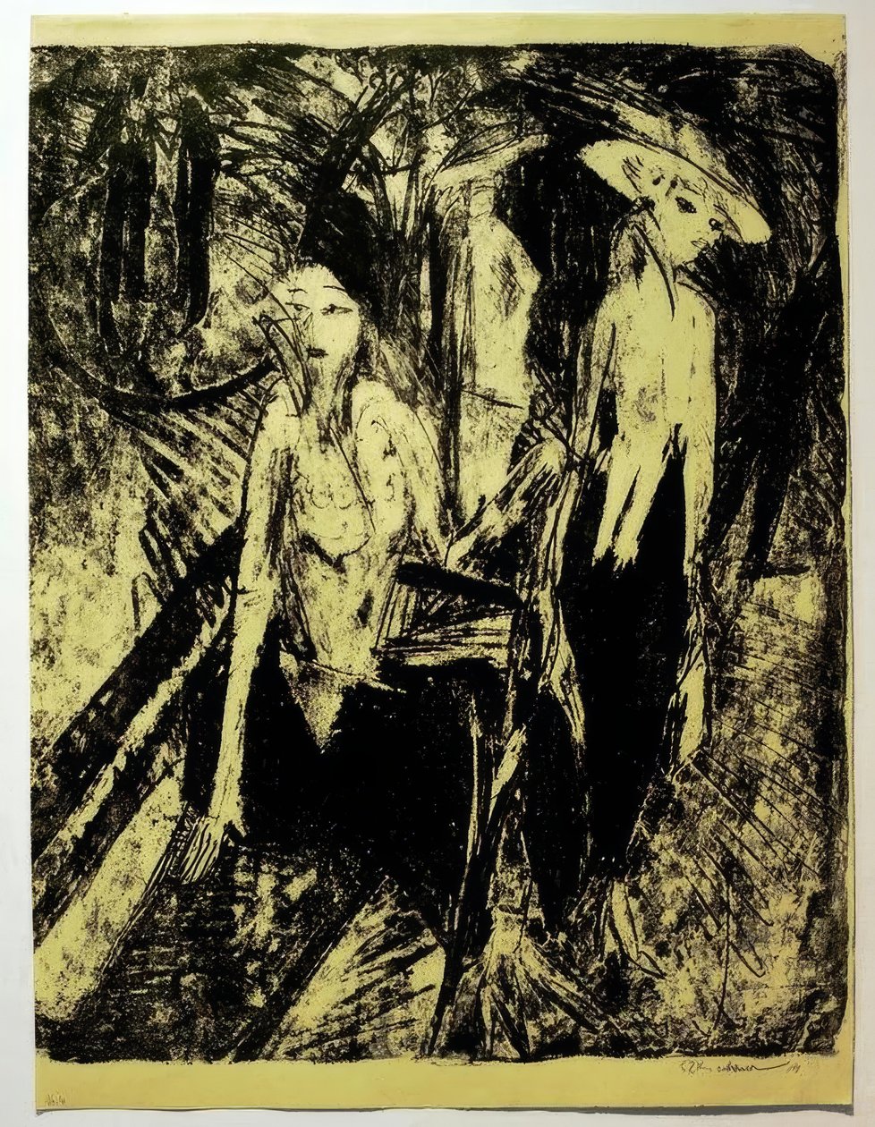 Kurfürstendamm üzerinde Cocottes by Ernst Ludwig Kirchner