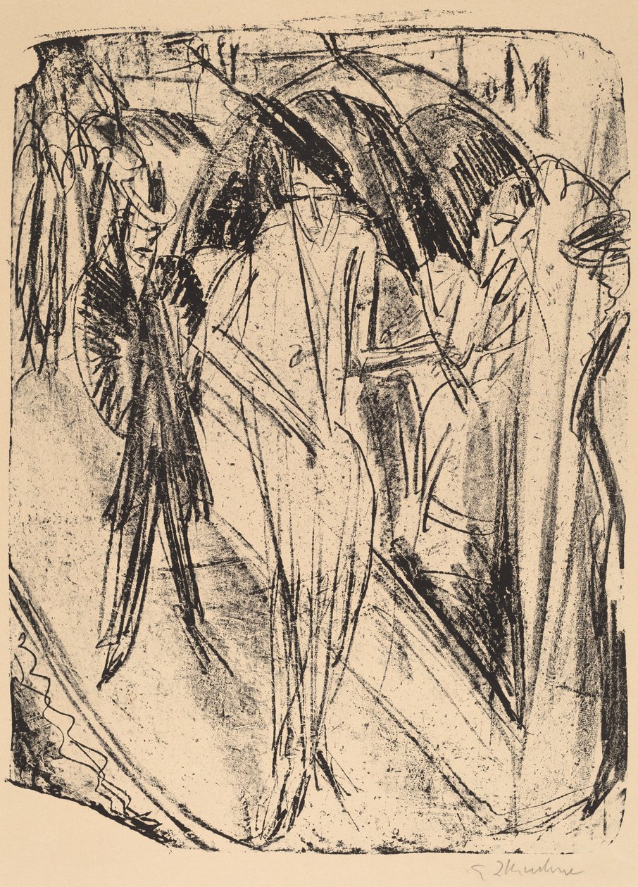 Yağmurdaki Bayan by Ernst Ludwig Kirchner