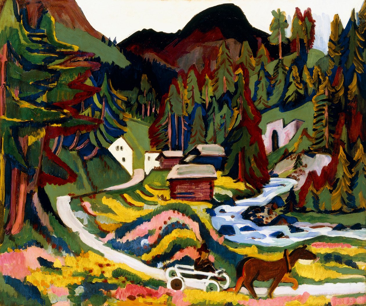 İlkbaharda Manzara, Sertig, 1924-25 by Ernst Ludwig Kirchner