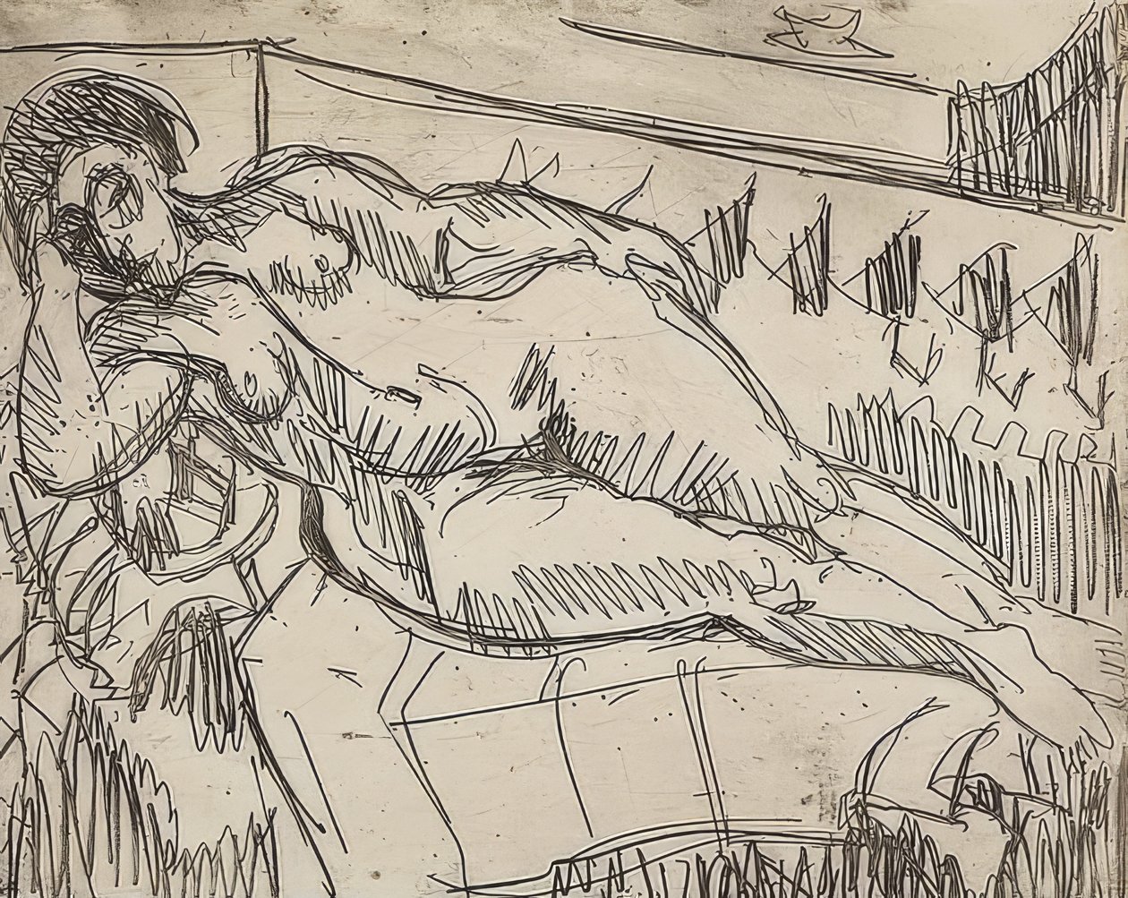 Yatan dosya 1927 by Ernst Ludwig Kirchner
