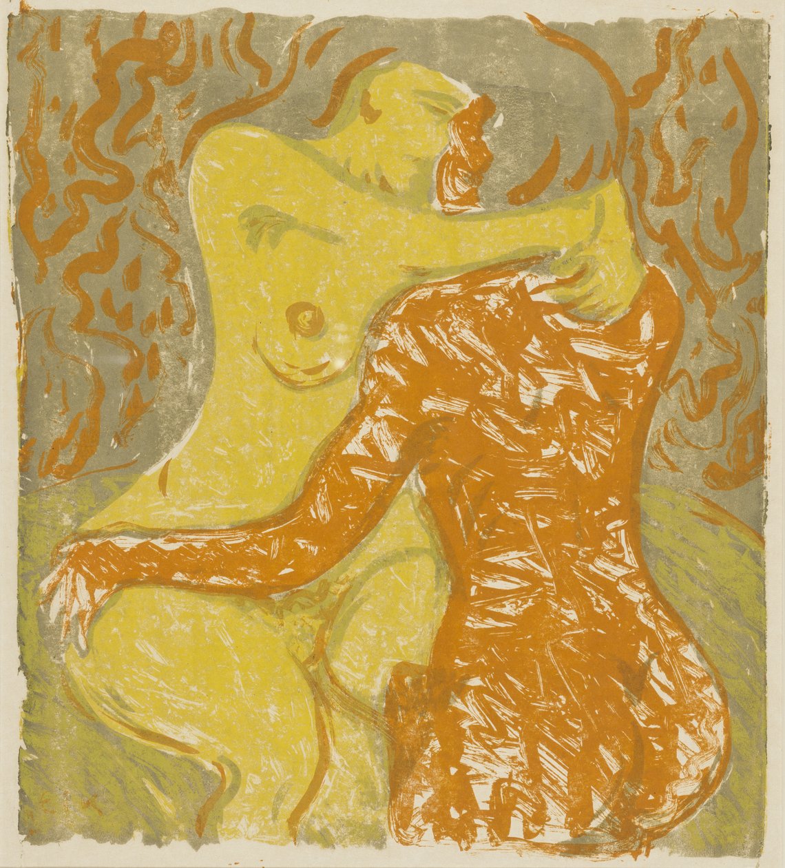 Aşk sahnesi, 1908 by Ernst Ludwig Kirchner