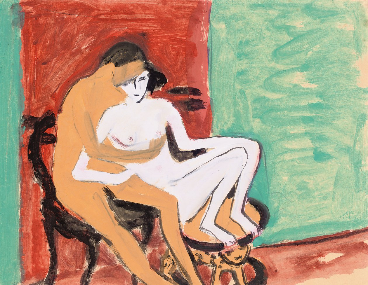 Aşıklar veya Genç Çift, 1910 by Ernst Ludwig Kirchner