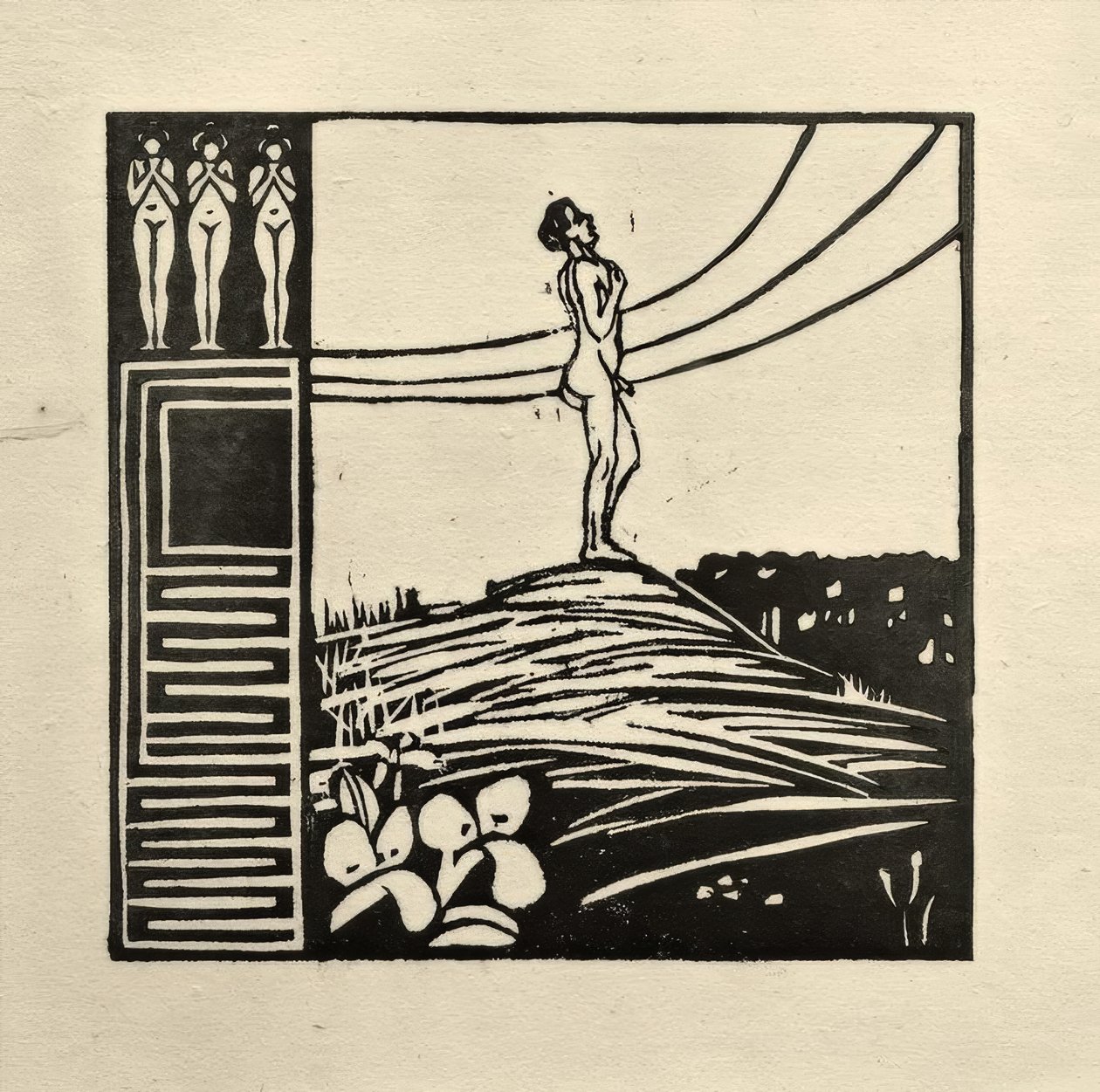 Bir dağda erkek figürü (Die Sehnsucht) by Ernst Ludwig Kirchner