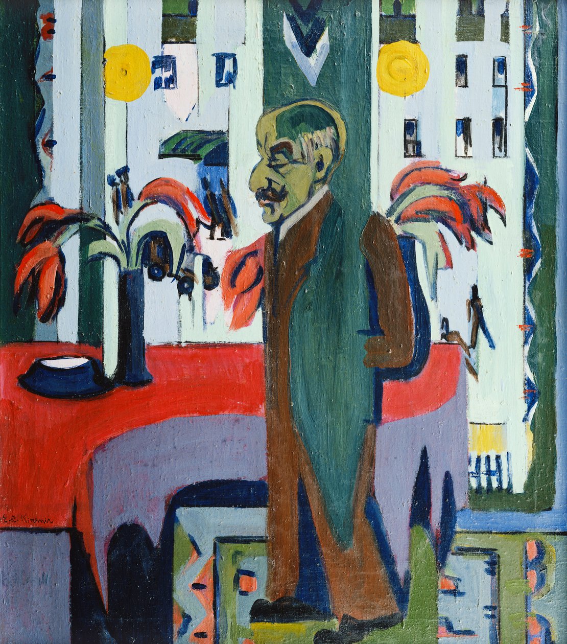 Max Liebermann stüdyosunda; Max Liebermann, stüdyosunda, 1926 by Ernst Ludwig Kirchner