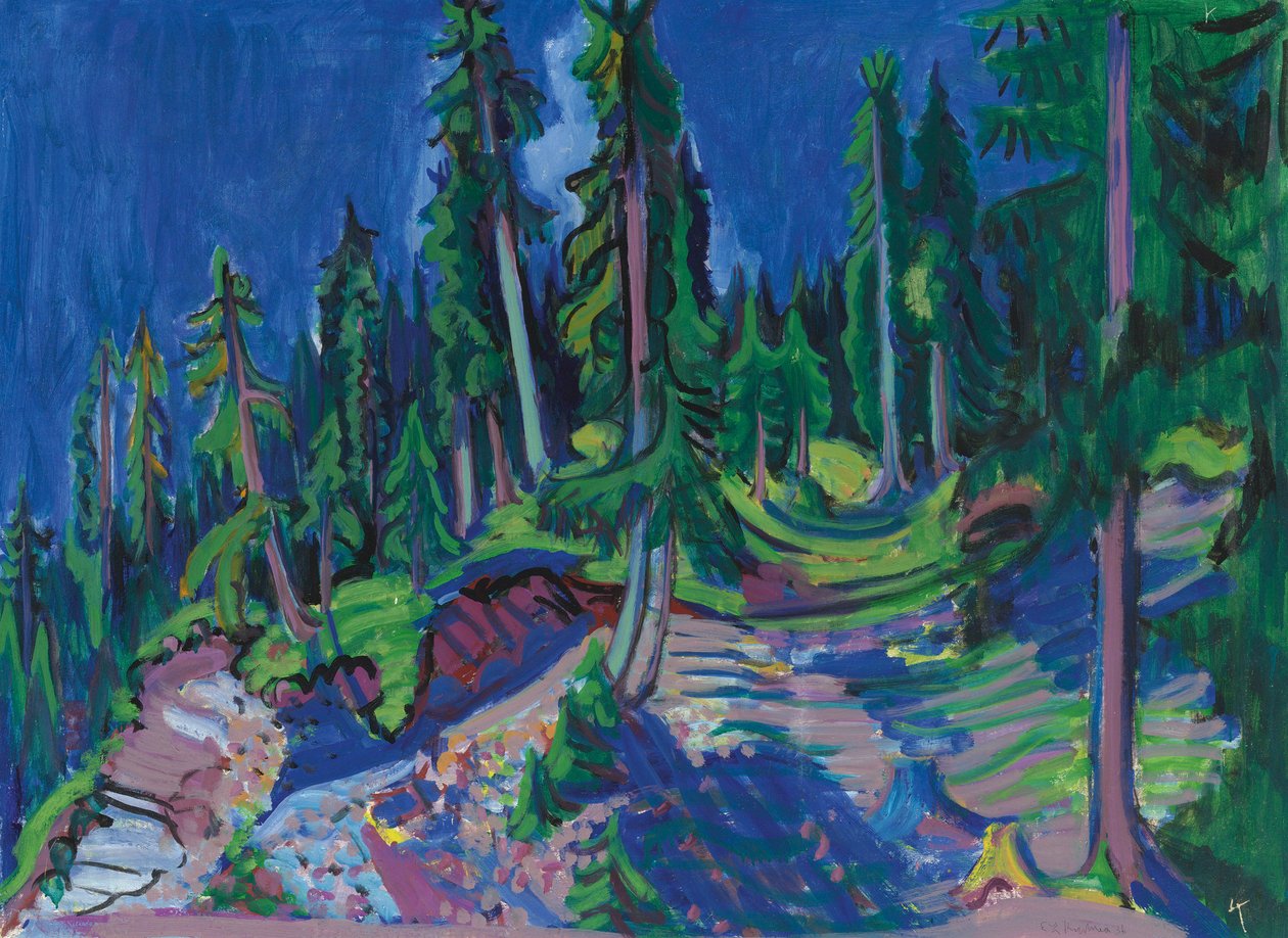 Dağ ormanı araştırması, 1936. by Ernst Ludwig Kirchner