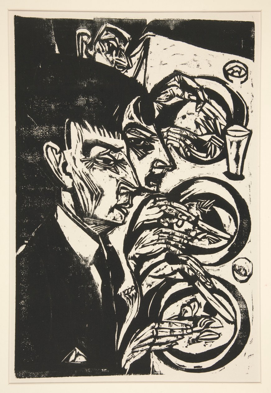 Nervoese beim Diner (Akşam Yemeğinde Sinirli Kişiler) by Ernst Ludwig Kirchner