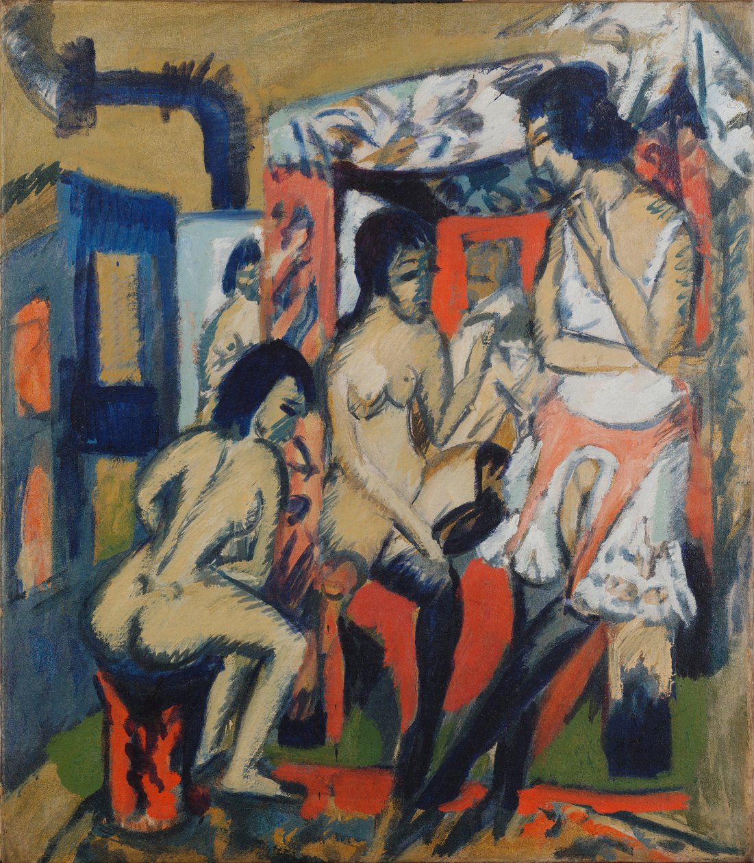 Stüdyoda Çıplaklar, 1912 by Ernst Ludwig Kirchner