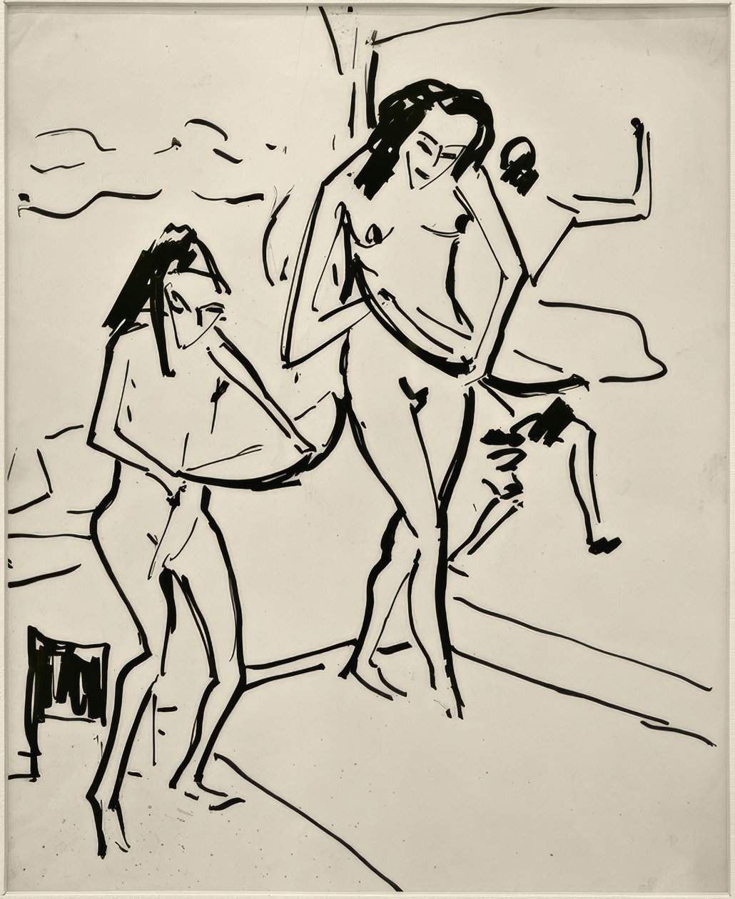 İsimsiz (Marcella ve Senta yay ile) by Ernst Ludwig Kirchner