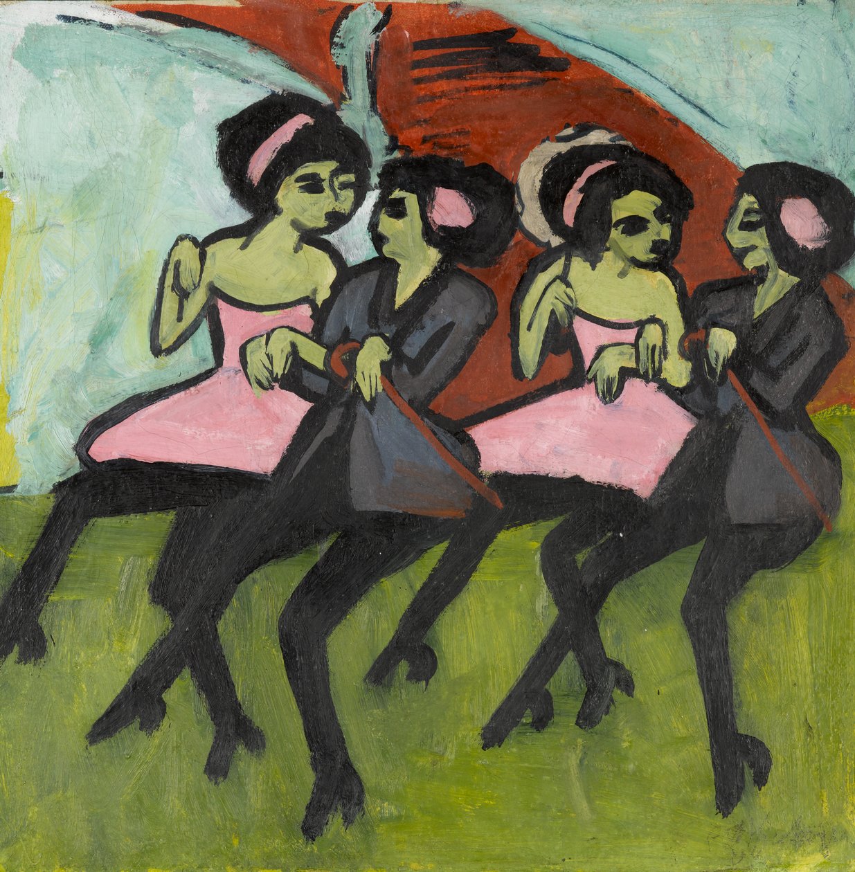 Panama Dansçıları, 1910-1911 by Ernst Ludwig Kirchner