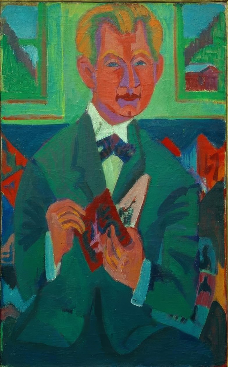 Portre Edwin Redslob by Ernst Ludwig Kirchner