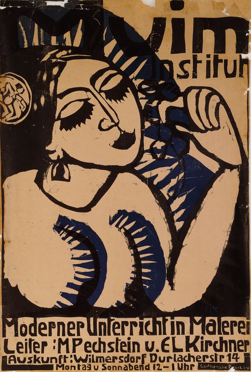 Afiş Enstitüsü Muim; Plakat Muim Enstitüsü, 1911 by Ernst Ludwig Kirchner