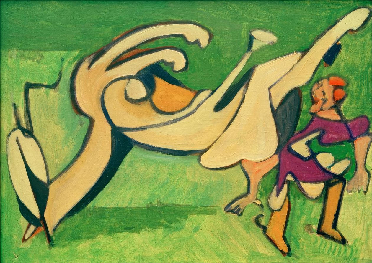 Düşen atlı binici by Ernst Ludwig Kirchner