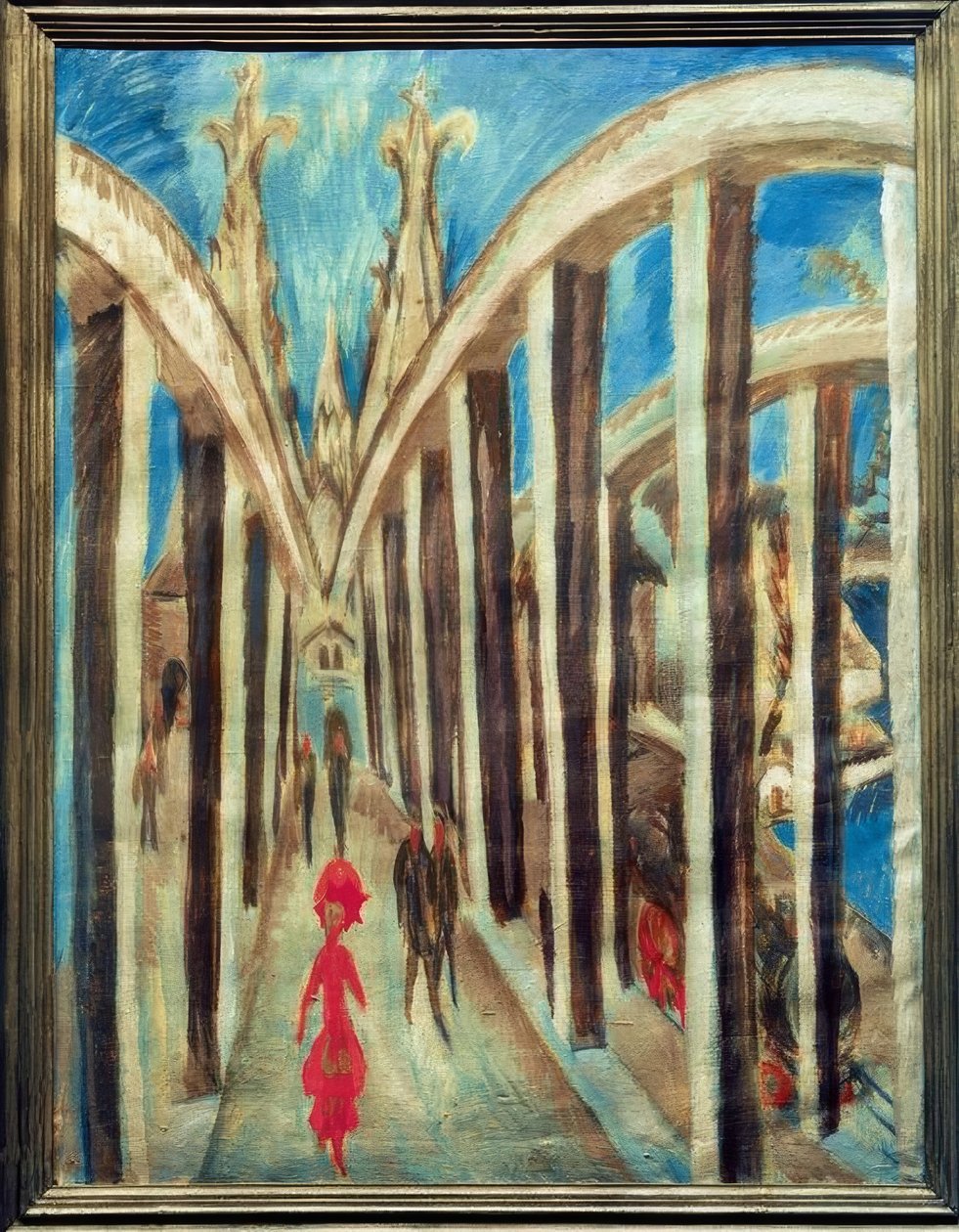 Köln yakınlarındaki Ren köprüsü by Ernst Ludwig Kirchner